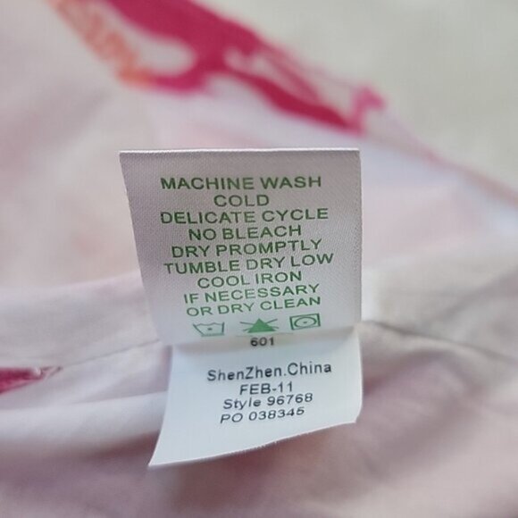 LILLY PULITZER Scarlet Begonia Ruffle Scoop Neck Pink Floral Sleeveless Top XS - Picture 8 of 10